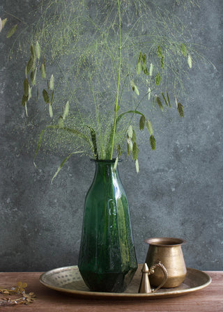 Dark Green Recycled Glass Vase