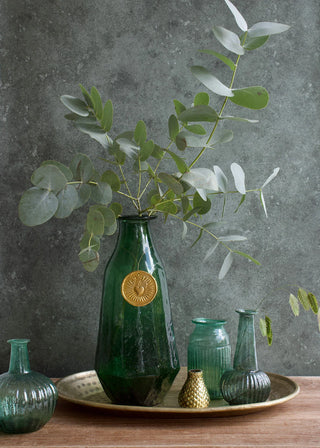 Dark Green Recycled Glass Vase