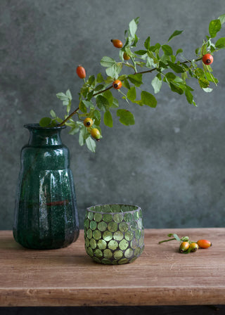 Dark Green Recycled Glass Vase