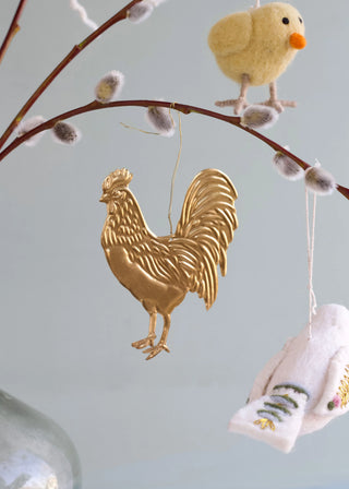 Brass Rooster Ornament