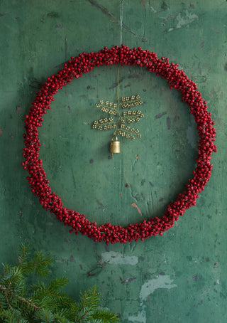 Gold Beaded Bell Ornament