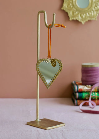 Heart Shaped Mirror Ornament