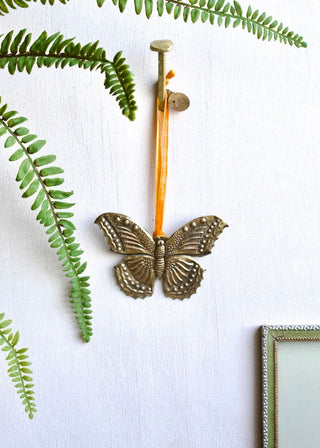 Brass butterfly ornament