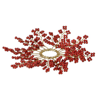 Ruby Beaded Candle Rings