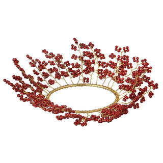 Ruby Beaded Candle Rings