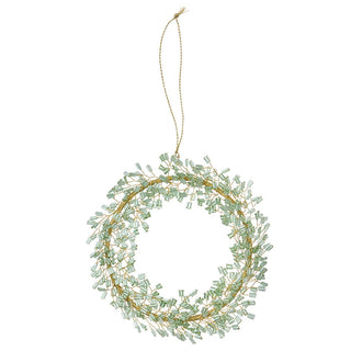Jade Beaded Wreath Ornament