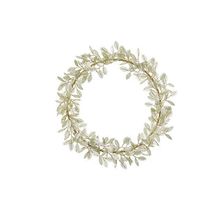 Pale Green Beaded Wreath Ornament