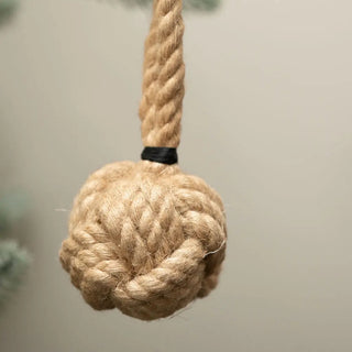 Reine knotted ball jute rope ornament