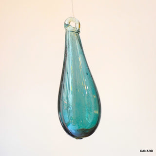 Blown glass treardrop ornament