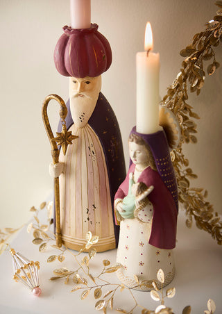 Mary with Baby Jesus Candle Holder