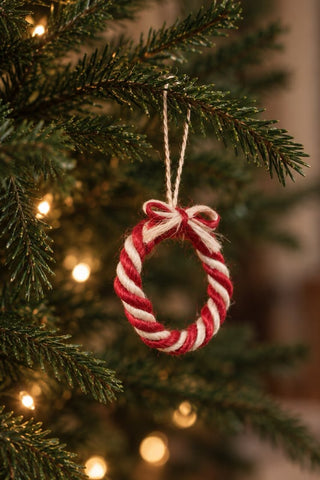 Jute Candy Cane Ornament