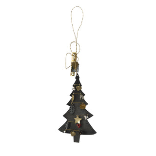 Zinc decorated Christmas tree ornament