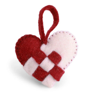 Felt Christmas Braided Heart