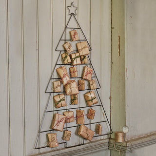 Antique Zinc Christmas Tree with 24 Hooks
