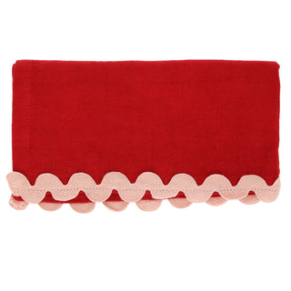 Christmas Red and Green Linen Napkins - Set of 4