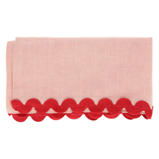Christmas Red and Green Linen Napkins - Set of 4