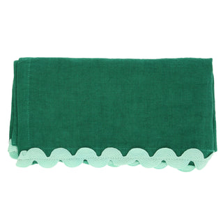 Christmas Red and Green Linen Napkins - Set of 4