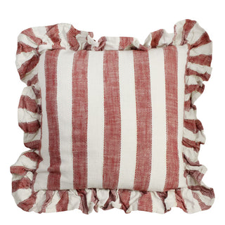 Cushion Cover - Stripe Red/White