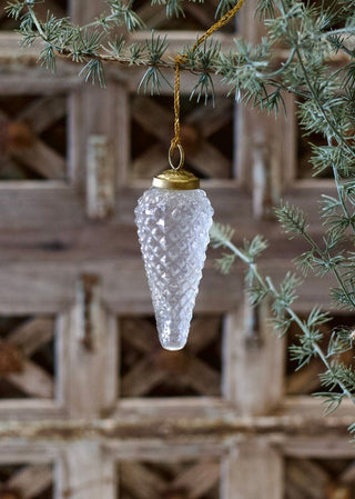 Glass pinecone ornament