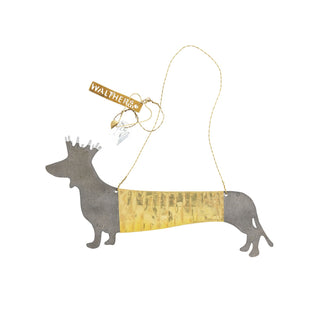 Dachshund Ella, brass and zinc ornament