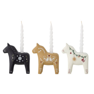 Dala Horses Candle Holders, Set of 3