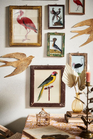 Large brass swallow ornament