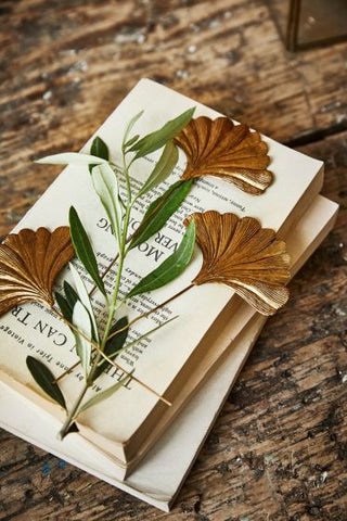 Brass ginkgo decoration