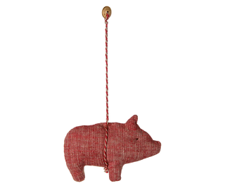 Maileg Pig Red Fabric Ornament