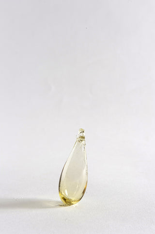 Blown glass treardrop ornament