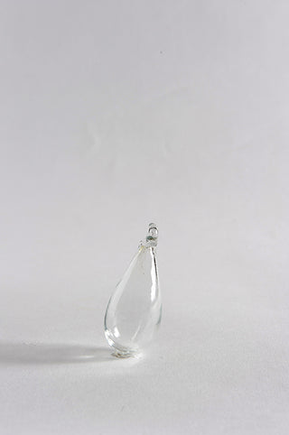 Blown glass treardrop ornament