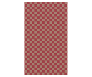 Maileg gift wrap, Checker - Powder/Red - 10 m