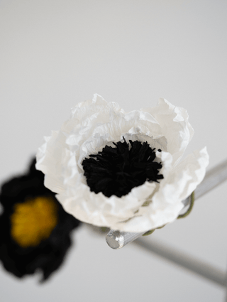 Handmade antique-inspired crepe paper flowers