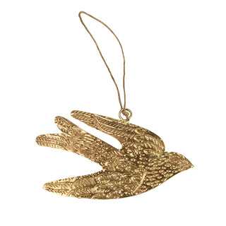 Hanging Brass Swallow Ornament