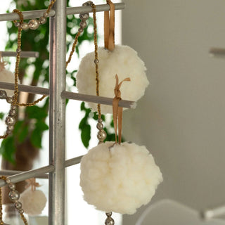 Vintage large handmade Merino Wool Snowball