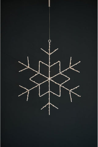 Hanging lighted large snowflake