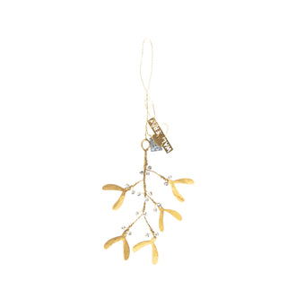 Walther&co Mistletoe Branch Ornament with Beads