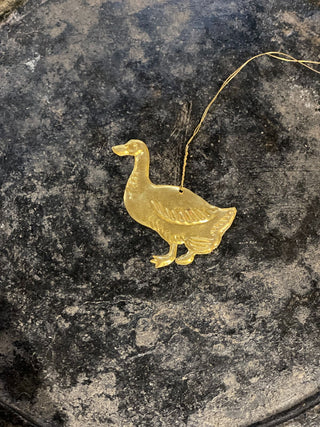 Brass duck ornament