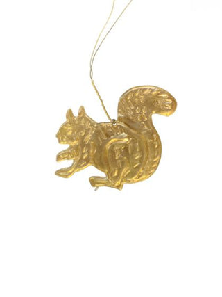 Brass squirrel ornament