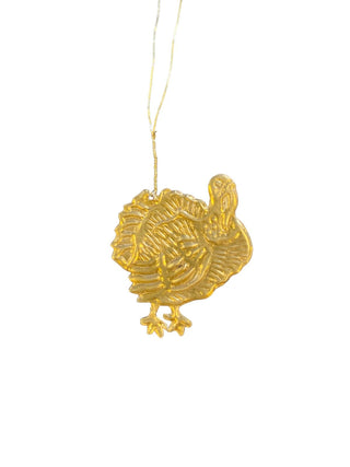 Brass turkey ornament