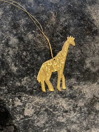 Brass giraffe ornament