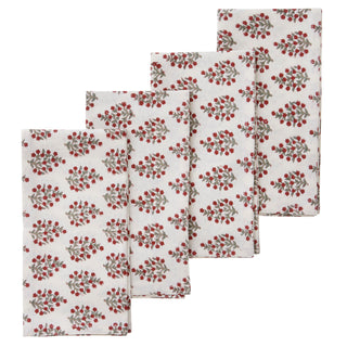 Samira Scarlet Napkins - set of 4