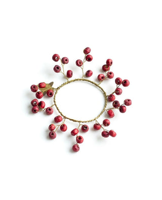 Red Wooden Berries Napkin Ring