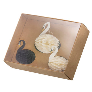 Honeycomb Swans Ornaments