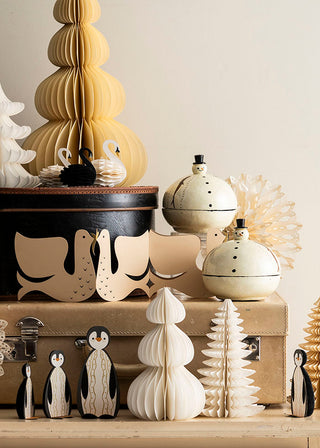 Honeycomb Swans Ornaments