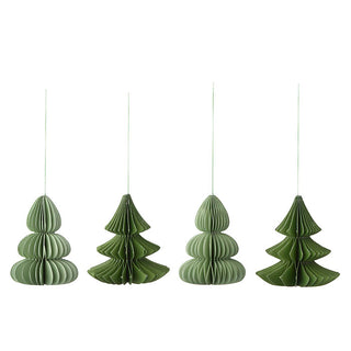 Honeycomb Christmas Trees Forest - Set of 4
