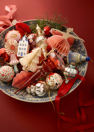 Honeycomb Santa Ruby - Set of 2