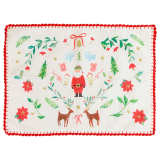 Christmas Linen Placemats - Set of 2