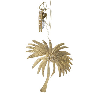 Palm tree brass ornament