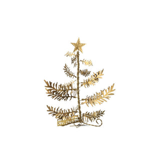 Pine branch tree, brass -  17 cm