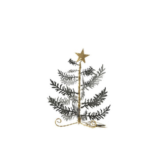 Pine branch tree, zinc -  17 cm